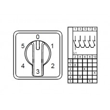 CS010110S; Многоступенчатые переключатели - 1 полюс; 0-5 10 A 60°