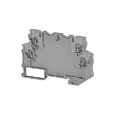 Клемма для самостоятельной сборки схемы из электронных компонентов, 2 входа, 2 выхода, 4 мм.кв., (серый); MDB 4