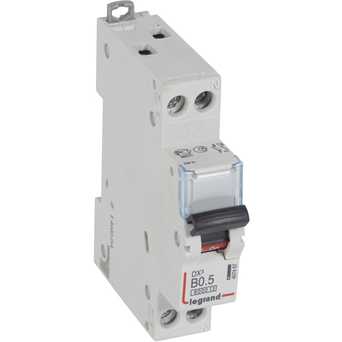 Автоматический выключатель DX3 1п+N B0,5А 6k/10кА Автоматический выключатель DX3 1п+N B0,5А 6k/10кА