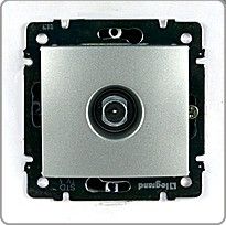 Розетка TV Legrand Valena  концевая 2400МГц 10Дб (алюминий)    770130 Розетка TV Legrand Valena  концевая 2400МГц 10Дб (алюминий)    770130