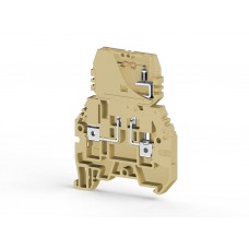 Клеммник с держ. предохр. (5х20, 5х25), съём.картридж, с индикацией 24VAC на DIN-рейку, 4 мм.кв., (бежевый); ASK 3FLD 24VAC