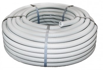 Труба гофр.ПВХ тяжелая с протяжкой d20 мм (100 м) серая EKF-Plast Труба гофр.ПВХ тяжелая с протяжкой d20 мм (100 м) серая EKF-Plast