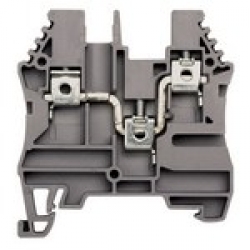 Клеммник 3-х выводной, 4мм.кв., (серый); AVK 4C