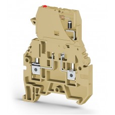 Клеммник с держ. предохр. (5х20, 5х25), откид.картридж, с индикацией 24VAC, на DIN-рейку, 4 мм.кв., (серый); ASK 3MLD 24VAC