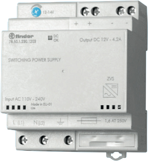 Импульсный источник питания; вход 110...240В AC; выход 24В DC, 60Вт; модульный,  настройка выходного напряжения; Импульсный источник питания; вход 110...240В AC; выход 24В DC, 60Вт; модульный,  настройка выходного напряжения;