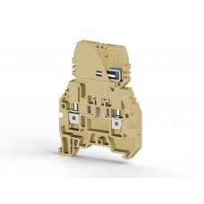 Клеммник с размыкателем (съём.картридж), на DIN-рейку, 4 мм.кв., (бежевый); ASK 3FB