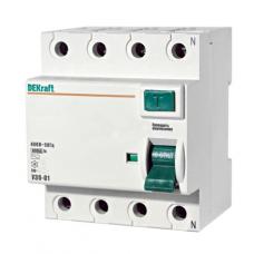 ВДТ 4P 63А 100мА тип AC УЗО-03 6кА ВДТ 4P 63А 100мА тип AC УЗО-03 6кА