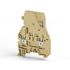 Клеммник с держ. предохр. (5х20, 5х25), откид.картридж, на DIN-рейку, 4 мм.кв., (бежевый); ASK 3M