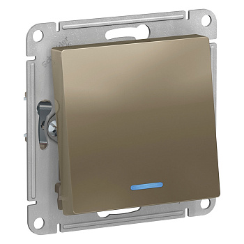 ATLASDESIGN 1-кл ПЕРЕКЛЮЧАТЕЛЬ с подсветкой, сх.6а, 10АХ, механизам, ШАМПАНЬ ATLASDESIGN 1-кл ПЕРЕКЛЮЧАТЕЛЬ с подсветкой, сх.6а, 10АХ, механизам, ШАМПАНЬ