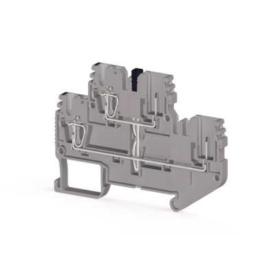 Четырехполюсная пружинно-зажимная клемма CTP 2,5-2FK (серая)