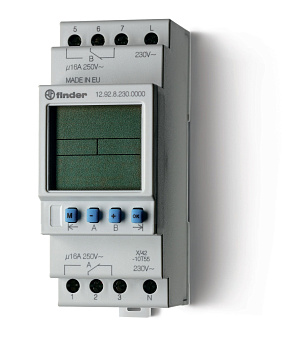 Реле времени цифровое ASTRO; монтаж на рейку 35мм; 2СO 16A; питание 230В АC; ширина 35.8мм; Реле времени цифровое ASTRO; монтаж на рейку 35мм; 2СO 16A; питание 230В АC; ширина 35.8мм;