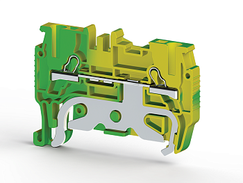 Клеммник пруж. быстрозажимной (Push in), 1,5 мм.кв., (земля); PYK1,5MT
