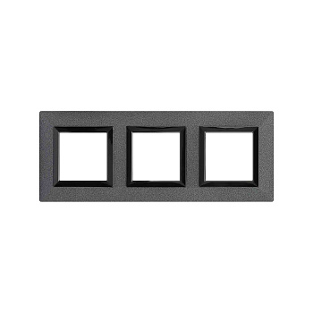 Рамка из металла, "Avanti", графитовая, 3 поста (6 мод.)