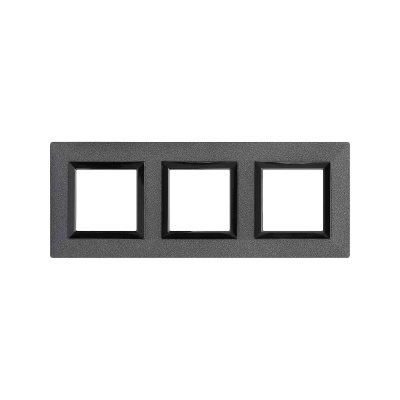Рамка из металла, "Avanti", графитовая, 3 поста (6 мод.)