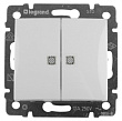 Переключатель Legrand  Valena 2напр двухклавишный с подсветкой (белый)   774212