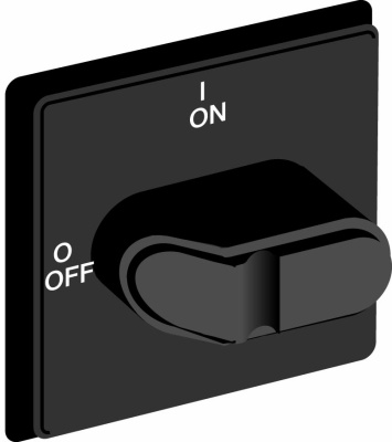 Ручка управления OHBS3PHE-RUH (черная) с символами на русском для рубильников дверного монтажа OT16..40FT