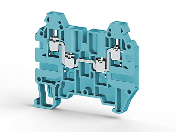 Клеммник 4-х выводной, 4 мм.кв., (синий); AVK 4CC