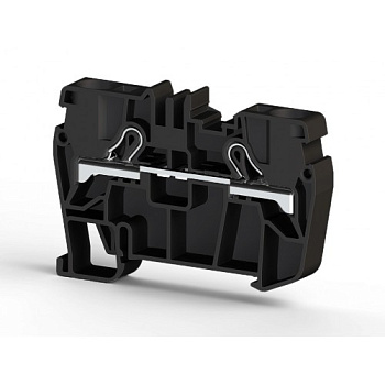 Клеммник пружинный быстрозажимной (Push in), 6 мм.кв. (черный); PYK6