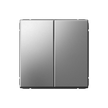 ARTGALLERY 2-клавишный ВЫКЛЮЧАТЕЛЬ КНОПОЧНЫЙ, сх.2, 10А, механизм, СТАЛЬ