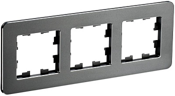 BRITE Рамка 3-мест. РУ-3-1-Бр металл титан RE IEK