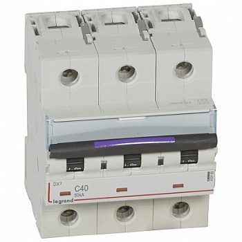 DX3 Автоматический выключатель  50кА 40А 3п C