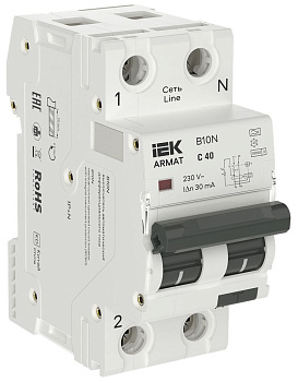 ARMAT АВДТ B10N 1P+NP C40 30мА тип A (36мм) IEK