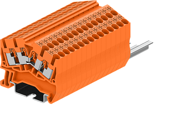 TPS2.5-4-OG Клемма TP 2-2 проходная угловая, сеч.2.5мм2, оранж.