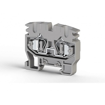 Миниклеммник пружинный на монт.плату, 2,5 мм.кв. (серый); MYKR 2,5