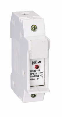 Держатель предохр. C14 со светодиод. индикацией 1P ДП-102