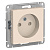 ATLASDESIGN РОЗЕТКА без заземления со шторками, 16А, механизм, БЕЖЕВЫЙ