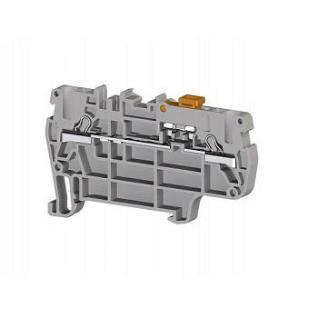 Клеммник пружинный быстрозажимной (Push in) 2,5 мм.кв., с размыкателем (красный); PYK 2,5A