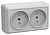 РСш22-2-ОБ Розетка 2местн. без з/к с защ.штор.10А откр.уст. ОКТАВА (белый) РСш22-2-ОБ Розетка 2местн. без з/к с защ.штор.10А откр.уст. ОКТАВА (белый)