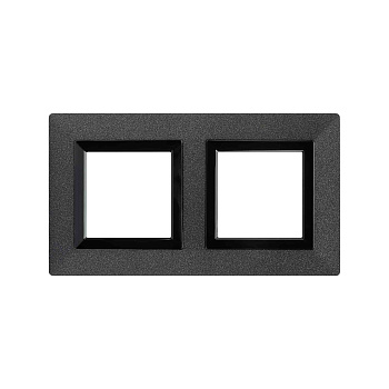 Рамка из металла, "Avanti", графитовая, 2 поста (4 мод.)