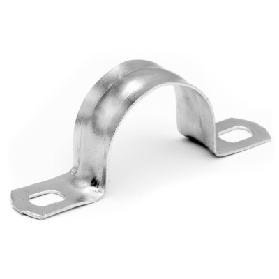 Держатель оцинкованный двусторонний, д.10мм, с крепежными отверстиями 6 х 4  мм