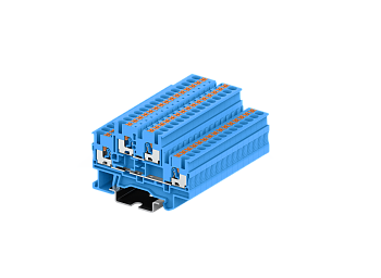TPD2.5-2-BU Клемма TP 1-1 проходная 2-уровневая, сеч.2.5мм2, син.