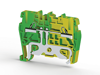 Клеммник пружинный быстрозажимной (Push in), 1,5 мм.кв., (земля); PYK1,5T