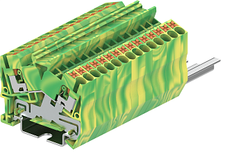 TPS2.5-2-PE Клемма TP 1-1 заземл., угловая, сеч.2.5мм2, желто-зел.
