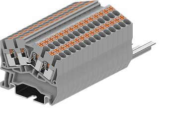 TPS2.5-4-GY Клемма TP 2-2 проходная угловая, сеч.2.5мм2, сер.