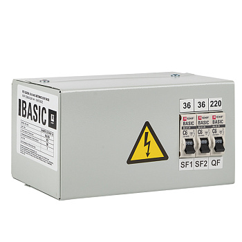 Ящик с понижающим трансформатором ЯТП 0,25кВА 220/36В (3 автомата) EKF Basic