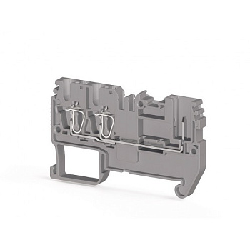 Двухполюсовая пружинно-зажимная клемма CTP 2,5E (серый)