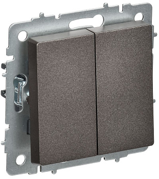 BRITE Выключ. 2-кл. перекр. 10А ВС10-2-3-БрТБ бр. IEK