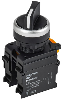 Переключатель 2 полож. 1NO+1NC чёрный MASTER IEK
