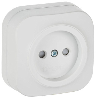 GLORY Роз. без з/к с з/ш о/у 10А РСш20-2-ХБм бел. м. IEK