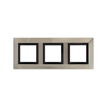 Рамка из металла, "Avanti", никелированная, 3 поста (6 мод.)