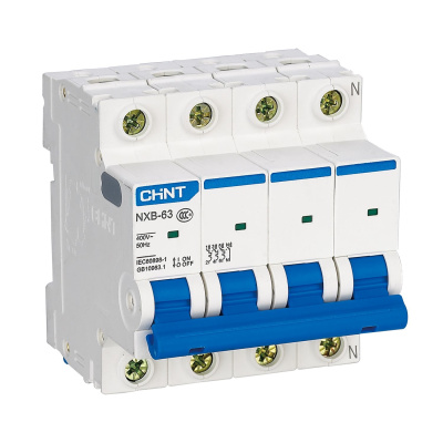Авт. выкл. NXB-63 4P 10A 6кА х-ка B (R)(CHINT)