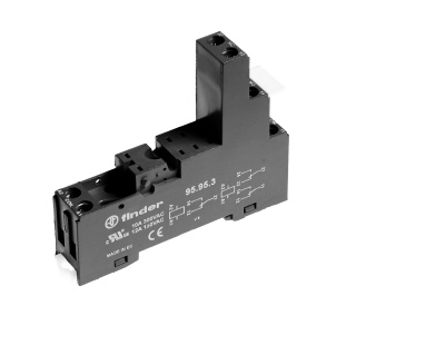 Розетка с винтовыми клеммами (с зажимной клетью) для реле 40.31; применяются модули 99.80; в комплекте пластиковая клипса 095.91.3; версия: синий цвет