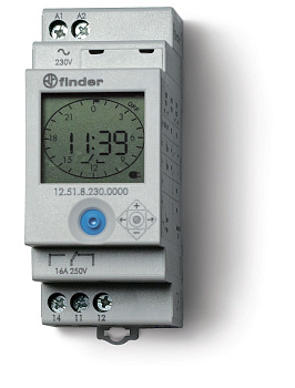 Реле времени цифровое суточное/недельное; монтаж на рейку 35мм; 1СO 16A; питание 110…230B AC/DC; ширина 35мм; степень защиты IP20 Реле времени цифровое суточное/недельное; монтаж на рейку 35мм; 1СO 16A; питание 110…230B AC/DC; ширина 35мм; степень защиты IP20