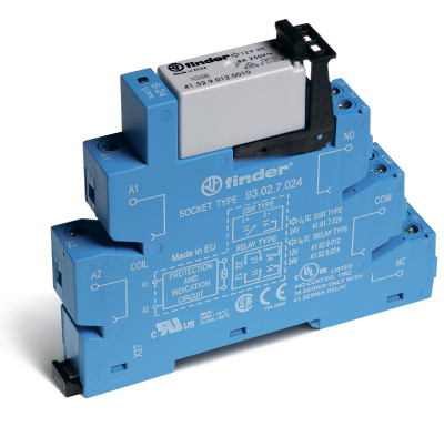 Интерфейсный модуль, электромеханическое реле; 1CO 16A; контакты AgNi; питание 24В AC/DC; категория защиты IP20; винтовые клеммы