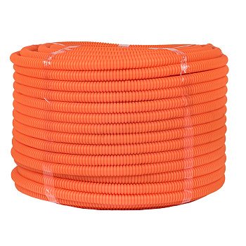 Труба гофр. ПНД тяжелая с протяжкой d16 мм (100 м) оранжевая EKF-Plast Труба гофр. ПНД тяжелая с протяжкой d16 мм (100 м) оранжевая EKF-Plast