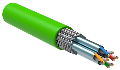 ITK Витая пара S/FTP кат.7 4х2х23AWG LSZH зеленый (305м)